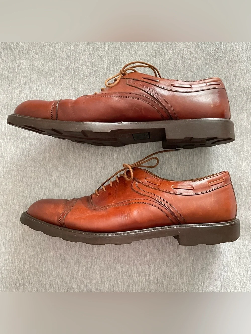 Cable & Co Men's Sz 10D Brown Classic Leather Oxford Lace-Up Dress Shoes